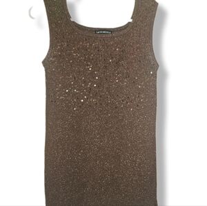 Lauren Michelle Sequin Sleeveless Sweater